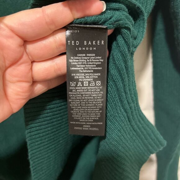 Ted Baker London V-Neck Wool Blend Sweater - Picture 7 of 11